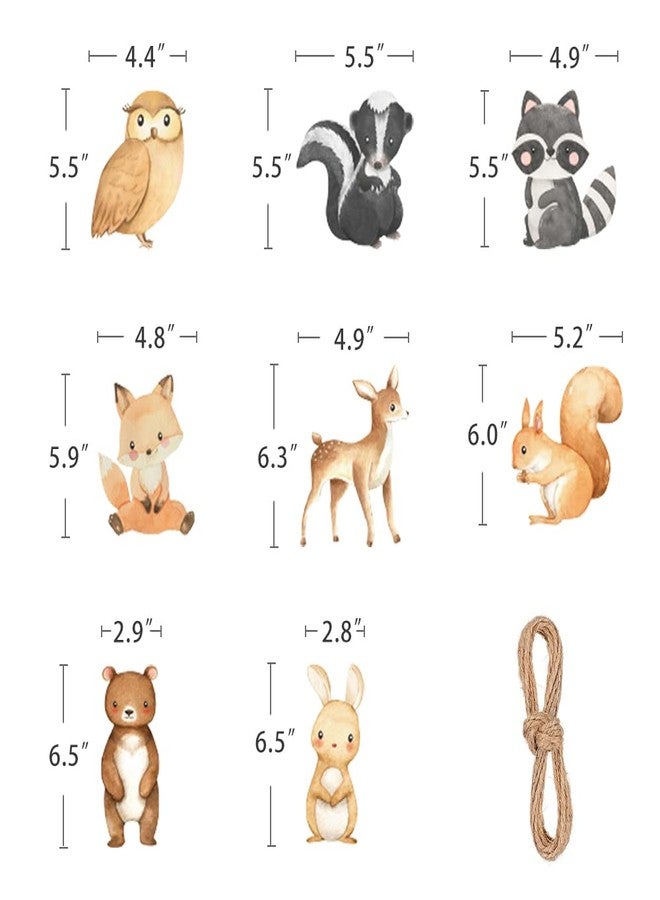 Aukolass Woodland Animals Banner Baby Shower Woodland Creatures Theme Boys Girls Birthday Party Supplies - Image 4